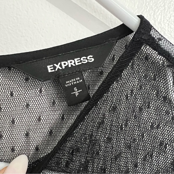 Express Black Mesh Top - Picture 6 of 10